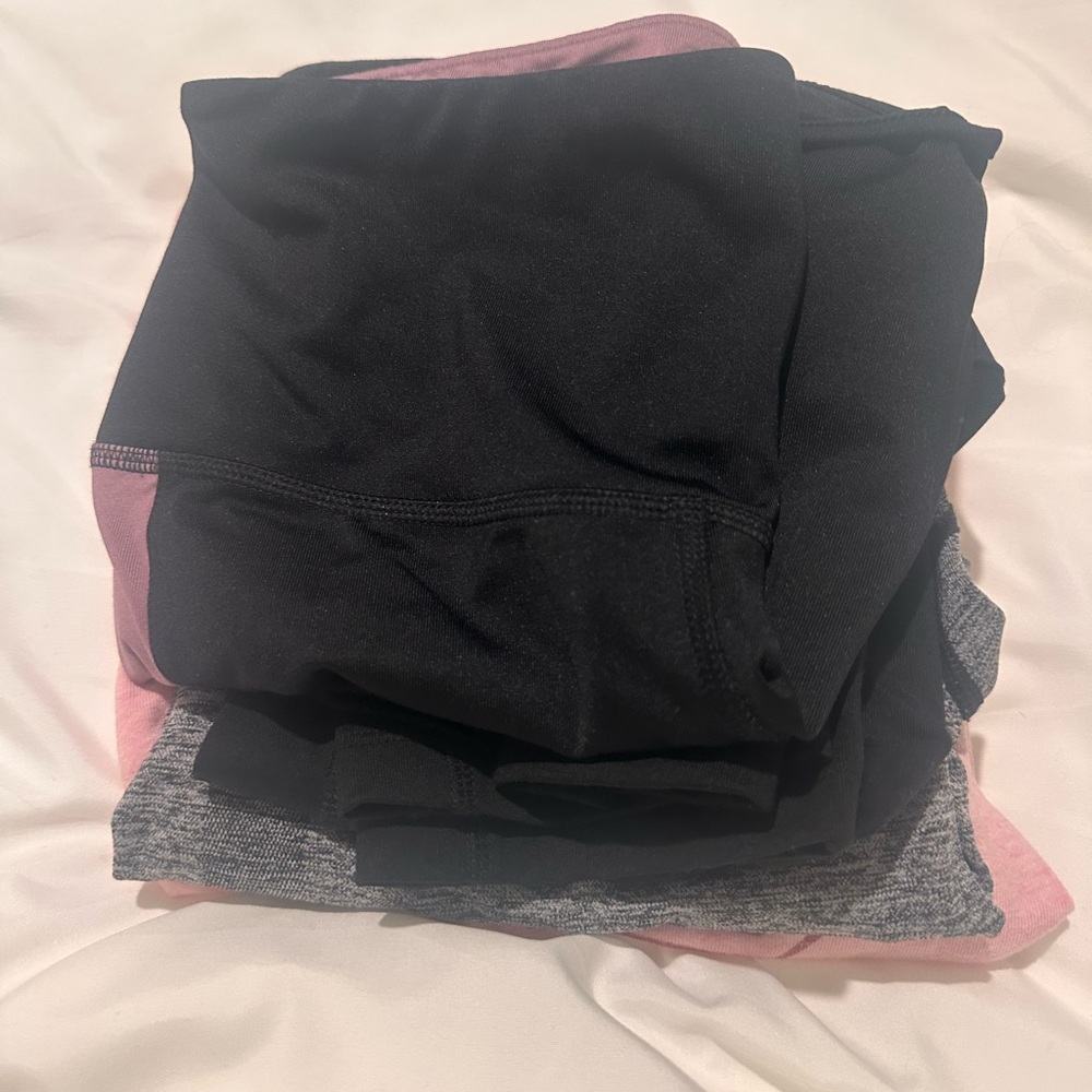 PINK Victoria's Secret Black and Pink Active Tank Stack